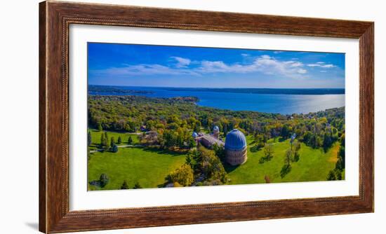 Aerial view of an observatory, Yerkes Observatory, Williams Bay, Wisconsin, USA-null-Framed Photographic Print