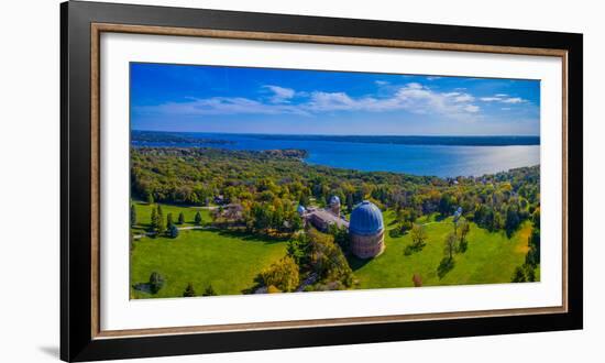 Aerial view of an observatory, Yerkes Observatory, Williams Bay, Wisconsin, USA-null-Framed Photographic Print