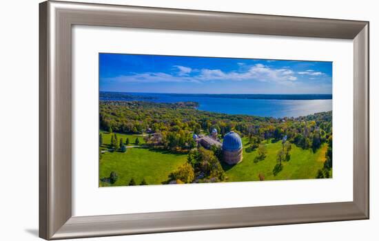 Aerial view of an observatory, Yerkes Observatory, Williams Bay, Wisconsin, USA-null-Framed Photographic Print