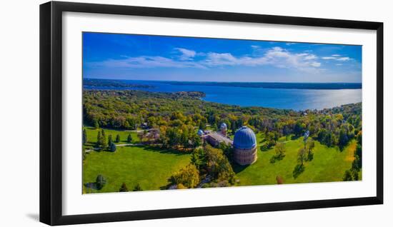 Aerial view of an observatory, Yerkes Observatory, Williams Bay, Wisconsin, USA-null-Framed Photographic Print