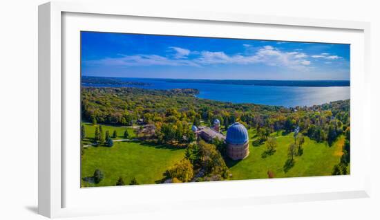 Aerial view of an observatory, Yerkes Observatory, Williams Bay, Wisconsin, USA-null-Framed Photographic Print