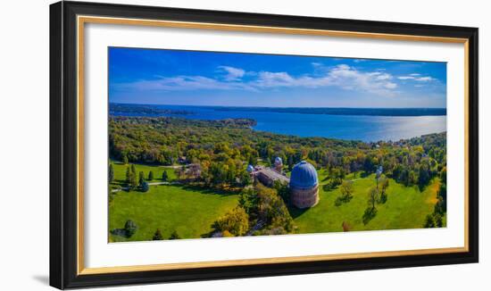 Aerial view of an observatory, Yerkes Observatory, Williams Bay, Wisconsin, USA-null-Framed Photographic Print