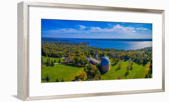 Aerial view of an observatory, Yerkes Observatory, Williams Bay, Wisconsin, USA-null-Framed Photographic Print