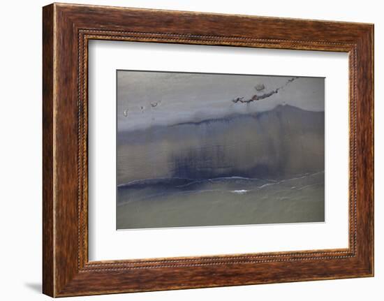 Aerial View of an Oil Stained Beach-Gerrit Vyn-Framed Photographic Print