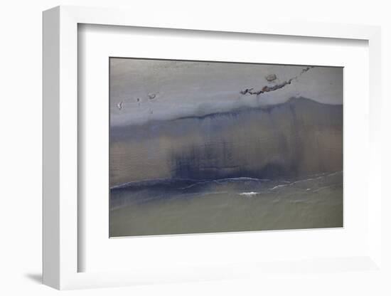 Aerial View of an Oil Stained Beach-Gerrit Vyn-Framed Photographic Print