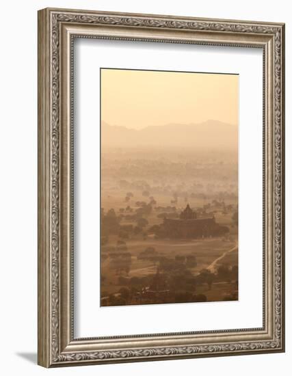 Aerial View of Ancient Temples (More Than 2200 Temples) of Bagan at Sunrise in Myanmar-Harry Marx-Framed Photographic Print