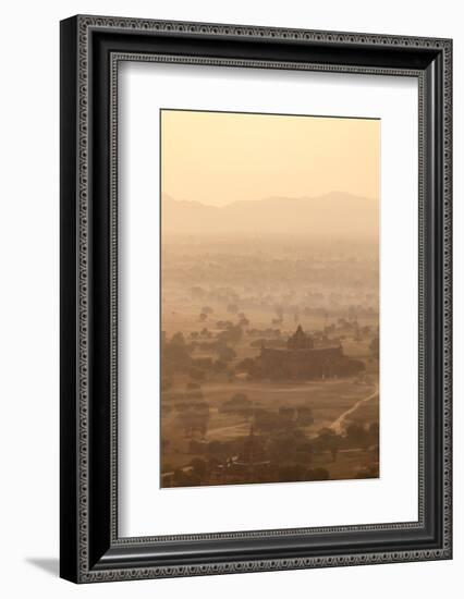 Aerial View of Ancient Temples (More Than 2200 Temples) of Bagan at Sunrise in Myanmar-Harry Marx-Framed Photographic Print