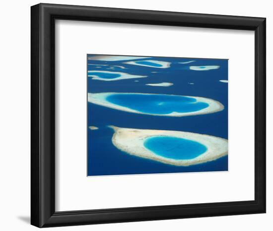 Aerial View of Atolls in the Maldive Islands, Indian Ocean-Papadopoulos Sakis-Framed Photographic Print