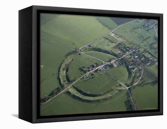 Aerial View of Avebury, Unesco World Heritage Site, Wiltshire, England, United Kingdom-Adam Woolfitt-Framed Premier Image Canvas