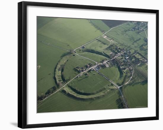 Aerial View of Avebury, Unesco World Heritage Site, Wiltshire, England, United Kingdom-Adam Woolfitt-Framed Photographic Print