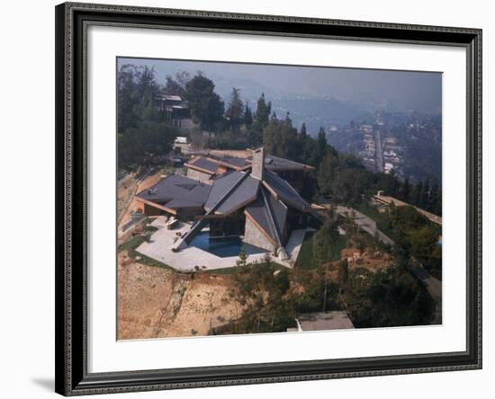 Aerial View of Basketball Player Wilt Chamberlain's Expansive Home-Ralph Crane-Framed Photographic Print