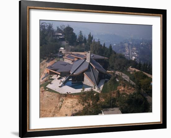 Aerial View of Basketball Player Wilt Chamberlain's Expansive Home-Ralph Crane-Framed Photographic Print