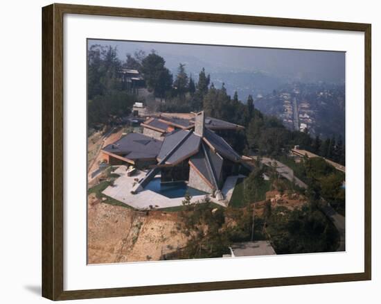 Aerial View of Basketball Player Wilt Chamberlain's Expansive Home-Ralph Crane-Framed Photographic Print