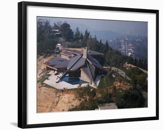 Aerial View of Basketball Player Wilt Chamberlain's Expansive Home-Ralph Crane-Framed Photographic Print