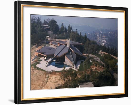 Aerial View of Basketball Player Wilt Chamberlain's Expansive Home-Ralph Crane-Framed Photographic Print