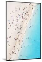 Aerial view of beach in summer with people. Zakynthos, Greek Islands, Greece-Matteo Colombo-Mounted Photographic Print