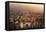 Aerial View of Beautiful Cityscape on Sunset, Arabic Architecture, down Town, Middle East, Lebanon,-Anna Omelchenko-Framed Premier Image Canvas