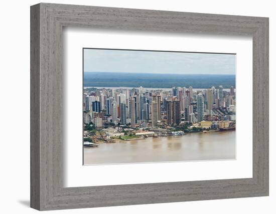 Aerial View of Belem on Amazon River, Para State, Brazil-Keren Su-Framed Photographic Print