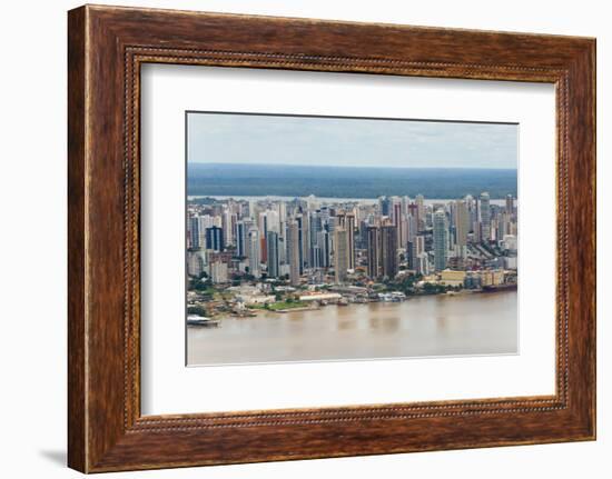 Aerial View of Belem on Amazon River, Para State, Brazil-Keren Su-Framed Photographic Print
