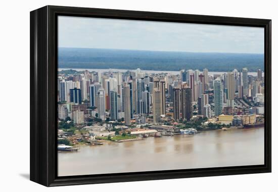 Aerial View of Belem on Amazon River, Para State, Brazil-Keren Su-Framed Premier Image Canvas