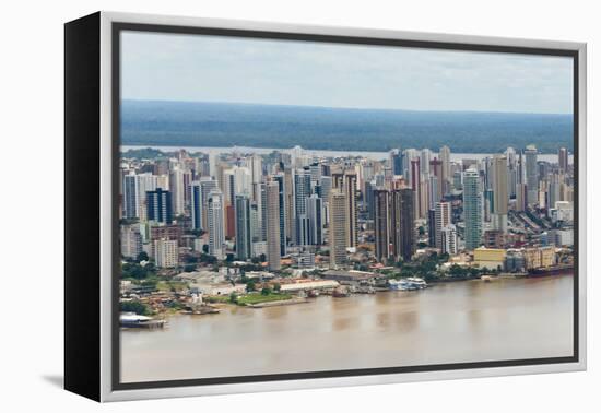 Aerial View of Belem on Amazon River, Para State, Brazil-Keren Su-Framed Premier Image Canvas