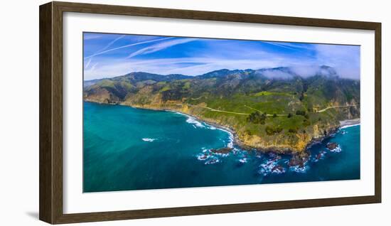 Aerial view of Big Sur coastline, California, USA-null-Framed Photographic Print