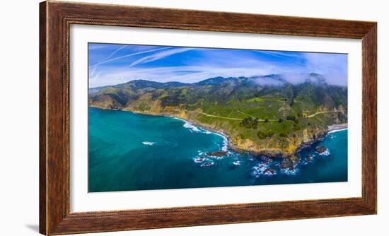 Aerial view of Big Sur coastline, California, USA-null-Framed Photographic Print