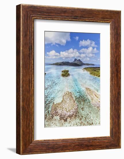 Aerial View of Bora Bora Island, French Polynesia-Matteo Colombo-Framed Photographic Print