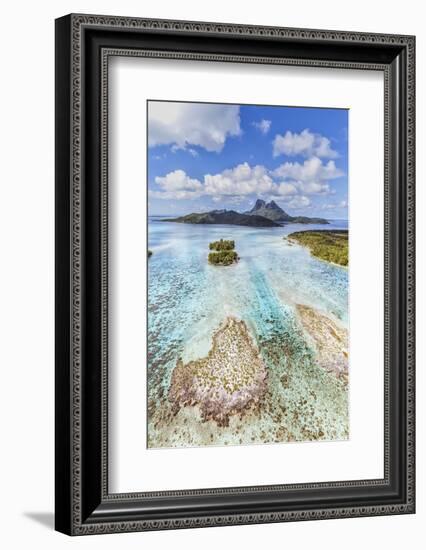 Aerial View of Bora Bora Island, French Polynesia-Matteo Colombo-Framed Photographic Print