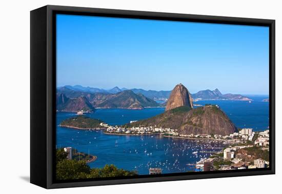 Aerial View Of Botafogo And The Sugar Loaf In Rio De Janeiro Brazil-OSTILL-Framed Premier Image Canvas