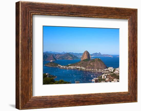 Aerial View Of Botafogo And The Sugar Loaf In Rio De Janeiro Brazil-OSTILL-Framed Photographic Print