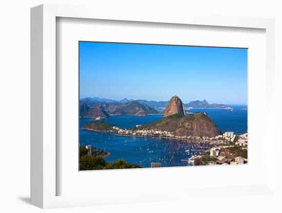 Aerial View Of Botafogo And The Sugar Loaf In Rio De Janeiro Brazil-OSTILL-Framed Photographic Print