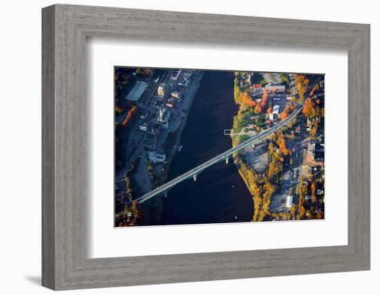 Aerial view of bridge to Augusta, Maine-null-Framed Photographic Print