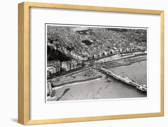 Aerial View of Brighton, Sussex, from a Zeppelin, 1931-null-Framed Giclee Print