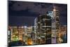 Aerial view of Brisbane city after dark, Brisbane, Queensland, Australia, Pacific-Andrew Michael-Mounted Photographic Print