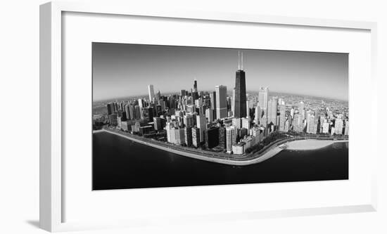 Aerial View of Buildings in a City, Lake Michigan, Lake Shore Drive, Chicago, Illinois, USA-null-Framed Photographic Print