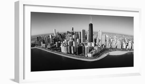 Aerial View of Buildings in a City, Lake Michigan, Lake Shore Drive, Chicago, Illinois, USA-null-Framed Photographic Print
