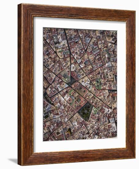 Aerial view of Cadiz, by drone, Andalucia, Spain-Ben Pipe-Framed Photographic Print