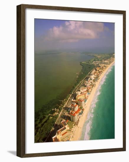 Aerial View of Cancun, Mexico-Walter Bibikow-Framed Photographic Print