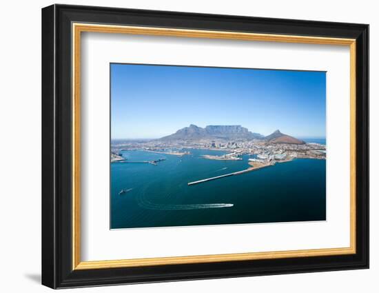 Aerial View of Cape Town and Table Mountain, South Africa-michaeljung-Framed Photographic Print