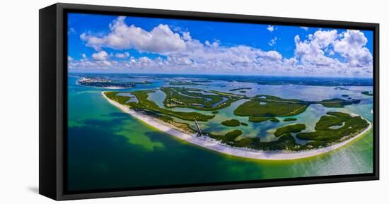 Aerial view of Carl E. Johnson State Park, Lovers Key, Florida, USA-null-Framed Premier Image Canvas