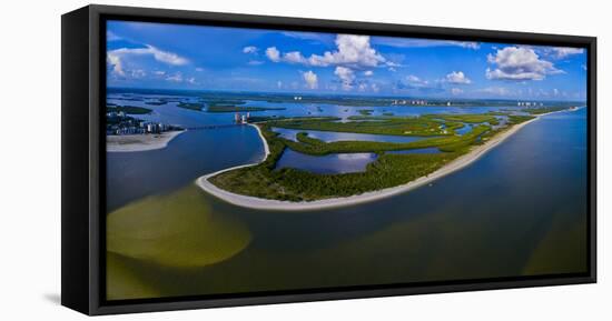 Aerial view of Carl E. Johnson State Park, Lovers Key, Florida, USA-null-Framed Premier Image Canvas