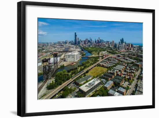 Aerial view of Chicago, Cook County, Illinois, USA-null-Framed Photographic Print