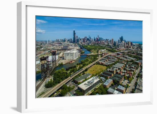 Aerial view of Chicago, Cook County, Illinois, USA-null-Framed Photographic Print