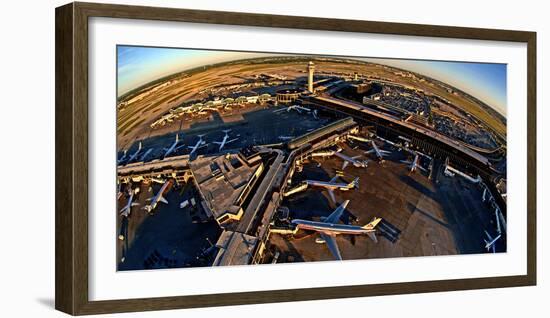 Aerial view of Chicago O'Hare International Airport, Chicago, Illinois, USA-null-Framed Photographic Print