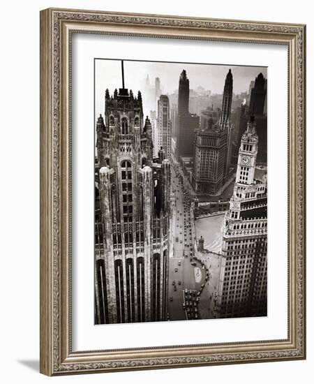 Aerial View of Chicago-null-Framed Photographic Print