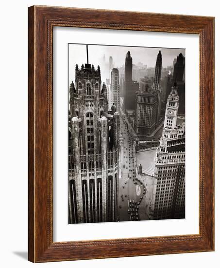 Aerial View of Chicago-null-Framed Photographic Print