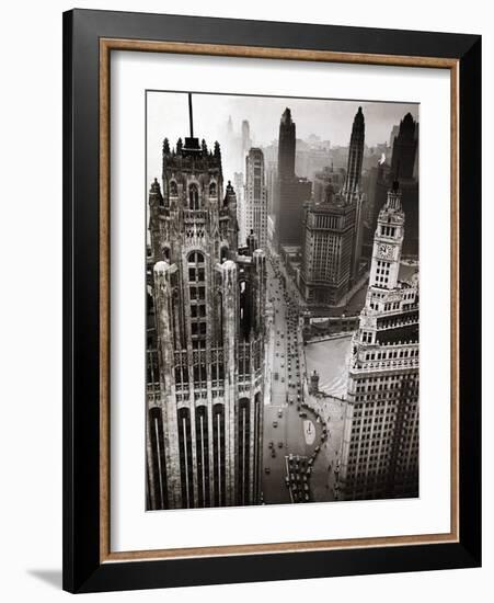 Aerial View of Chicago-null-Framed Photographic Print