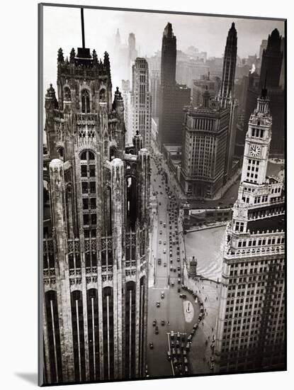 Aerial View of Chicago-null-Mounted Photographic Print