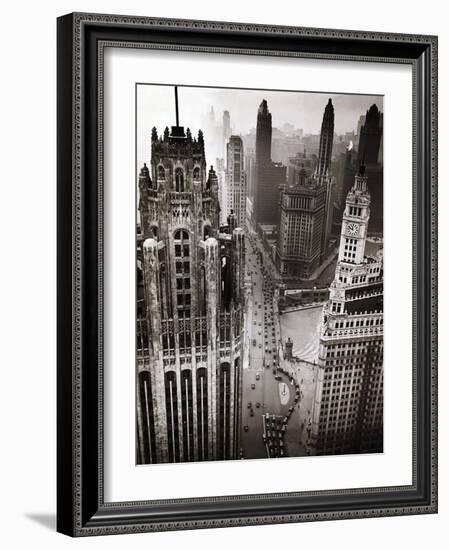 Aerial View of Chicago-null-Framed Photographic Print